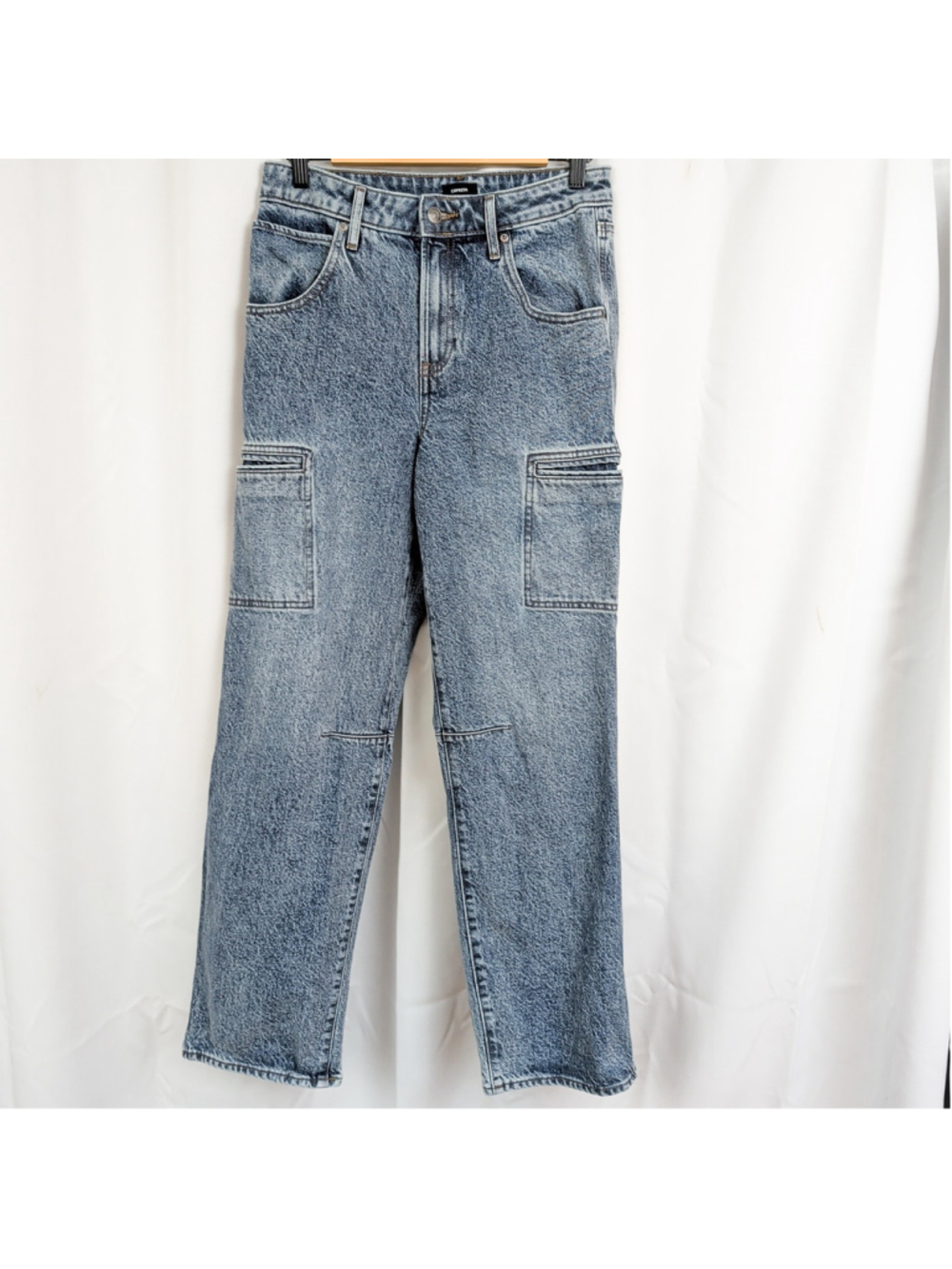 Ladies' Express High Waisted Cargo Jeans 4